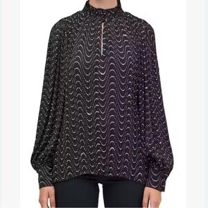 Kate Spade Wavy Dot Blouse